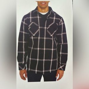 Pacific Trail Heavy Plaid button down dark blue long sleeve Men’s shirt Jacket